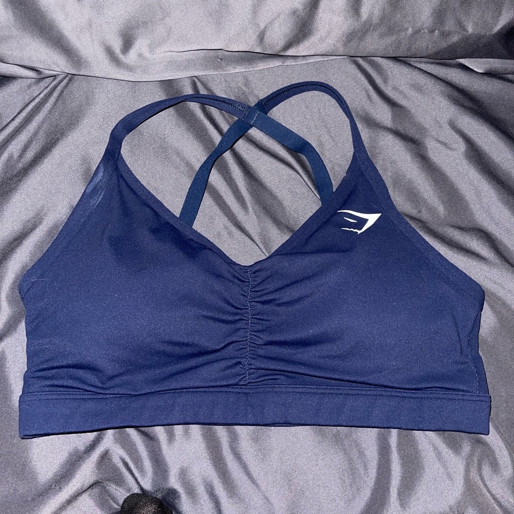 RUCHED GYM SHARK SPORTS BRA